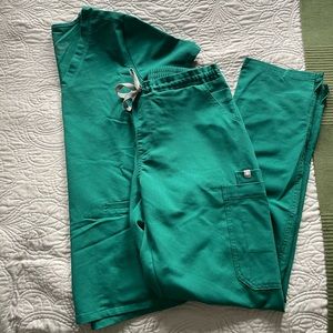 Hunter green FIGS scrub set